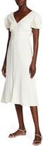 Thumbnail for your product : Saloni Margot Button-Front Midi Dress