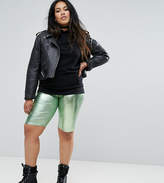 Thumbnail for your product : ASOS Curve CURVE Festival High Waist Legging Short in Metallic