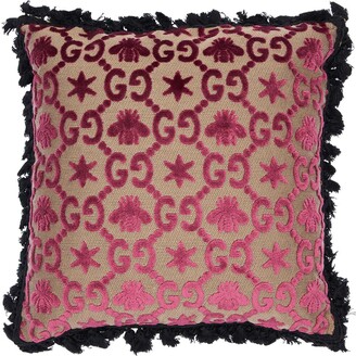 Gucci Splash Pillow - Purple/Red — Benton Art & Design