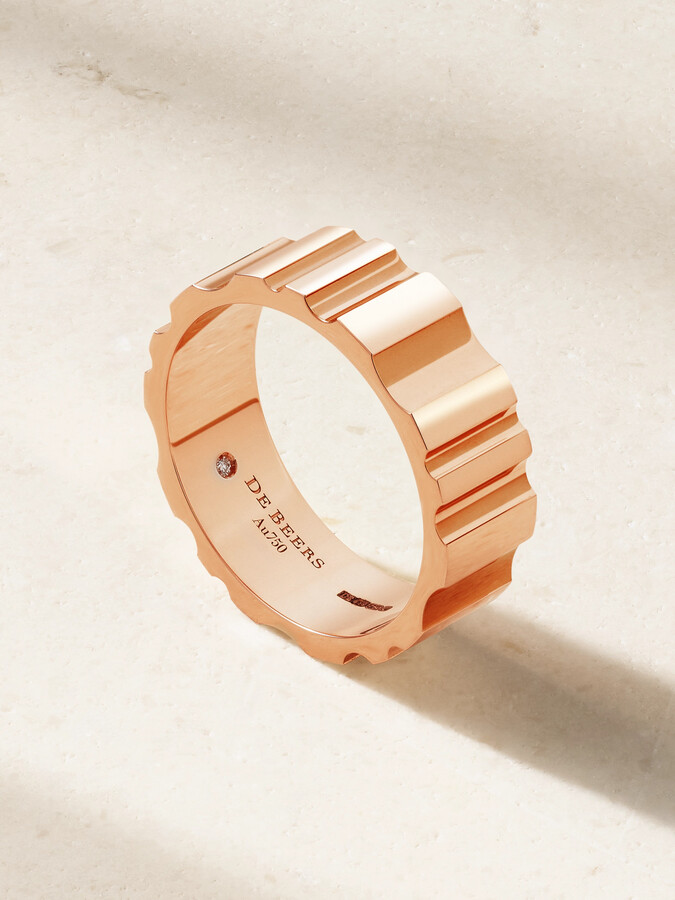 De Beers Rvl 18-karat Rose Gold Diamond Ring - 52