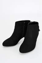 Thumbnail for your product : Evans Extra Wide Fit Black Lace Back Ankle Boots