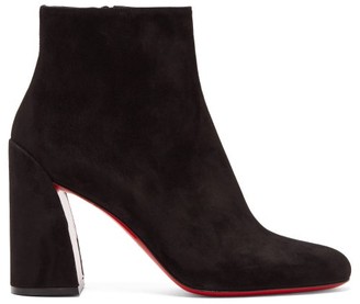 Christian Louboutin Turela 85 Suede Ankle Boots - Black