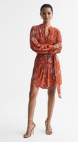 Thumbnail for your product : Reiss Petite Leopard Print Flippy Dress