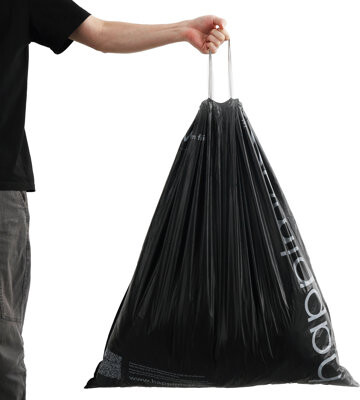 happimess 30 Gallon Drawstring Unscented Trash Can Liner (100-Count, 4-Rolls of 25 Liners)