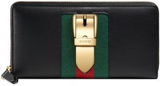 Gucci Sylvie leather zip around wallet