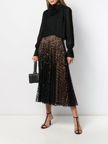 Thumbnail for your product : Marco De Vincenzo Lace-Panelled Midi Skirt