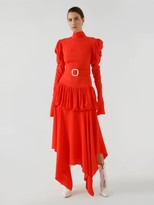 Thumbnail for your product : MATÉRIEL Belted Viscose Crepe Midi Dress