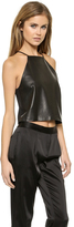 Thumbnail for your product : Mason by Michelle Mason Leather Halter Camisole