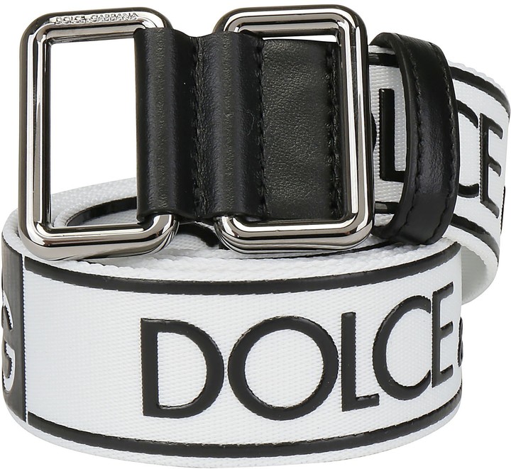 dolce and gabbana white belt