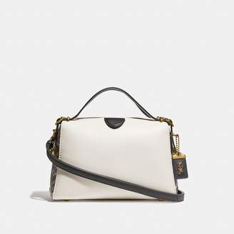 Coach Laural Frame Bag In Colorblock With Snakeskin Detail