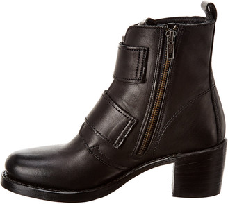 Frye Sabrina Double Buckle Leather Bootie