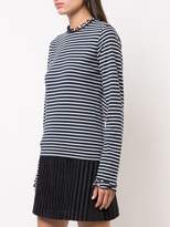 Thumbnail for your product : Derek Lam 10 Crosby Long Sleeve Fitted Tee with Ruffle Neck