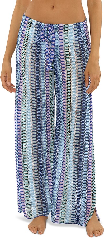 Becca by Rebecca Virtue Sundown Crochet Split Leg Cover Up Pants