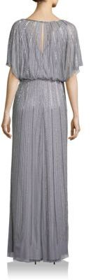 Aidan Mattox Embellished Front Slit Bridesmaid Gown
