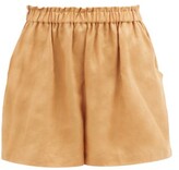 Thumbnail for your product : Loup Charmant Barth High-rise Linen Shorts - Tan