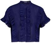 Thumbnail for your product : boohoo Ruffle Short Sleeved Shirt