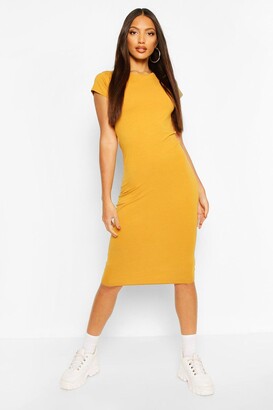 yellow midi dress bodycon