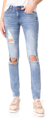 Blank Distressed Skinny Jeans