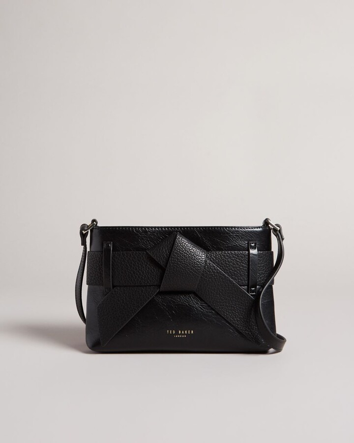 Ted Baker Pu Bow Crossbody Bag in Black ShopStyle
