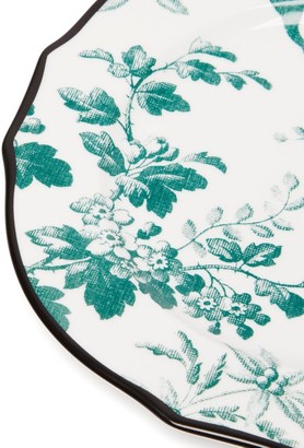 Gucci Set Of Two Herbarium Porcelain Dessert Plates - Green Multi