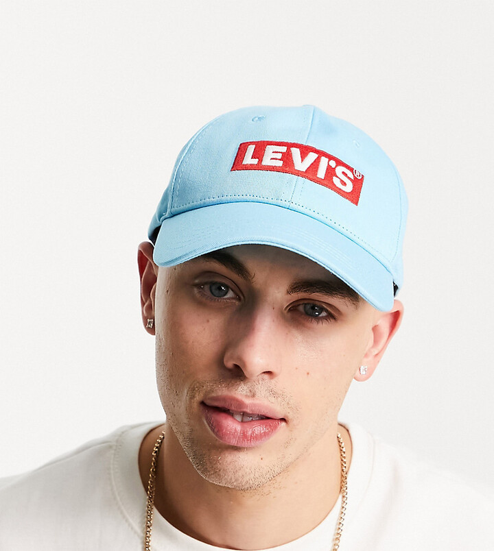Levi's cap in light blue with box tab logo exclusive to ASOS - ShopStyle  Hats