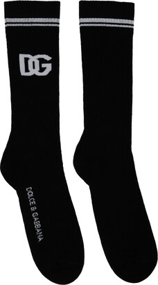 Dolce & Gabbana Socks  Stretch cotton jacquard socks with DG