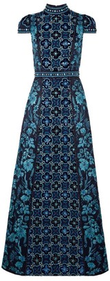 Alice + Olivia Embroidered Nidia Gown