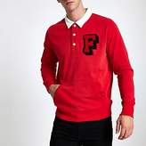 Thumbnail for your product : River Island Franklin and Marshall red rugby shirt