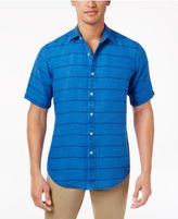 Thumbnail for your product : Club Room Men's Garment-Dyed Striped Linen Shirt, Created for Macy's