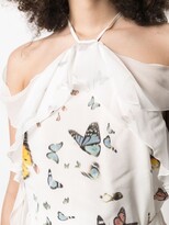 Thumbnail for your product : Blumarine Butterfly-Print Halterneck Top