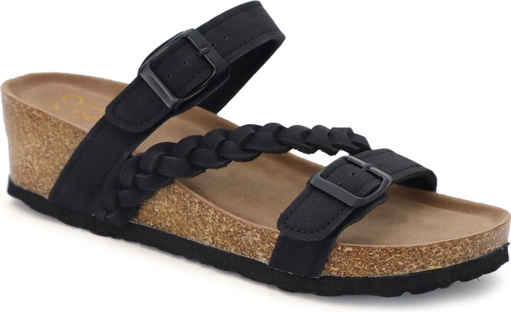 Yoki Lorayn Braided Strap Wedge Sandal