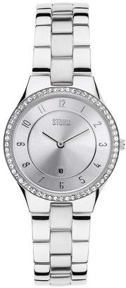 Storm X Crystal Silver Tone Dial Swarovski Crystal Bezel Ladies Watch