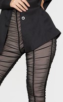 Thumbnail for your product : Asa Trad Black Ruched Mesh Layered Trouser