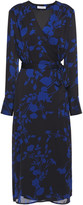Thumbnail for your product : Equipment Cherylene Floral-print Chiffon Midi Wrap Dress