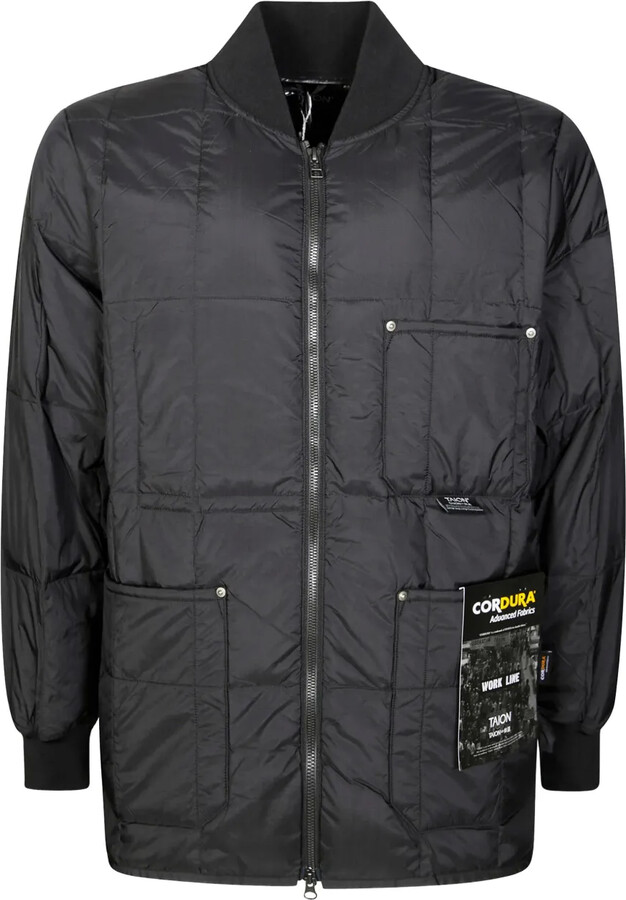 TAION Quilted Zip-Fastening Coat