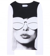 Thumbnail for your product : Courreges Printed Cotton Long Sleeve Top