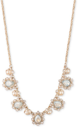 Marchesa Gold-Tone Stone & Crystal Collar Necklace