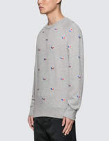 Thumbnail for your product : MAISON KITSUNÉ Tricolor Fox Embroidery All-Over Sweatshirt