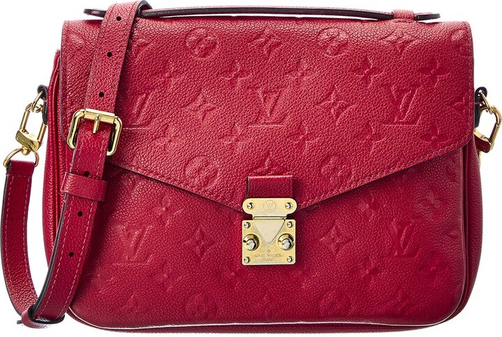 Louis Vuitton Red Monogram Empreinte Leather Pochette Metis