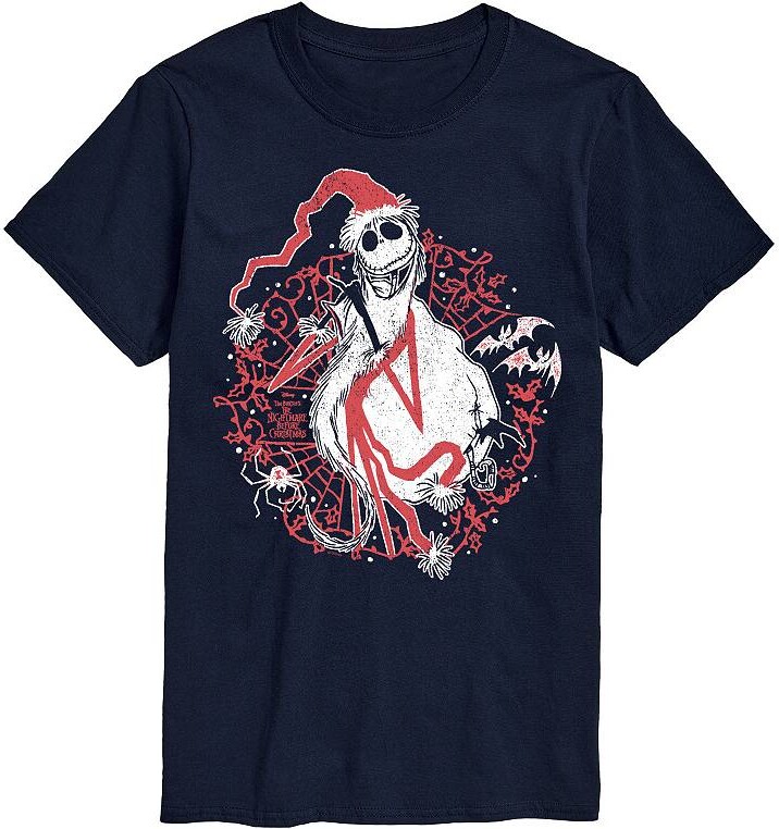 Licensed Character Men's Disney's The Nightmare Before Christmas Santa Jack Skellington Graphic Tee