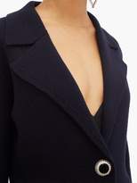 Thumbnail for your product : Alessandra Rich Crystal Button Wool Cardigan - Womens - Navy