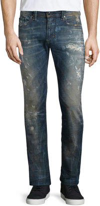 Diesel Thavar Distressed Skinny-Leg Jeans, Denim
