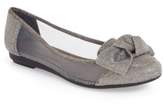 Thumbnail for your product : J. Renee 'Bacton' Mesh Inset Bow Flat