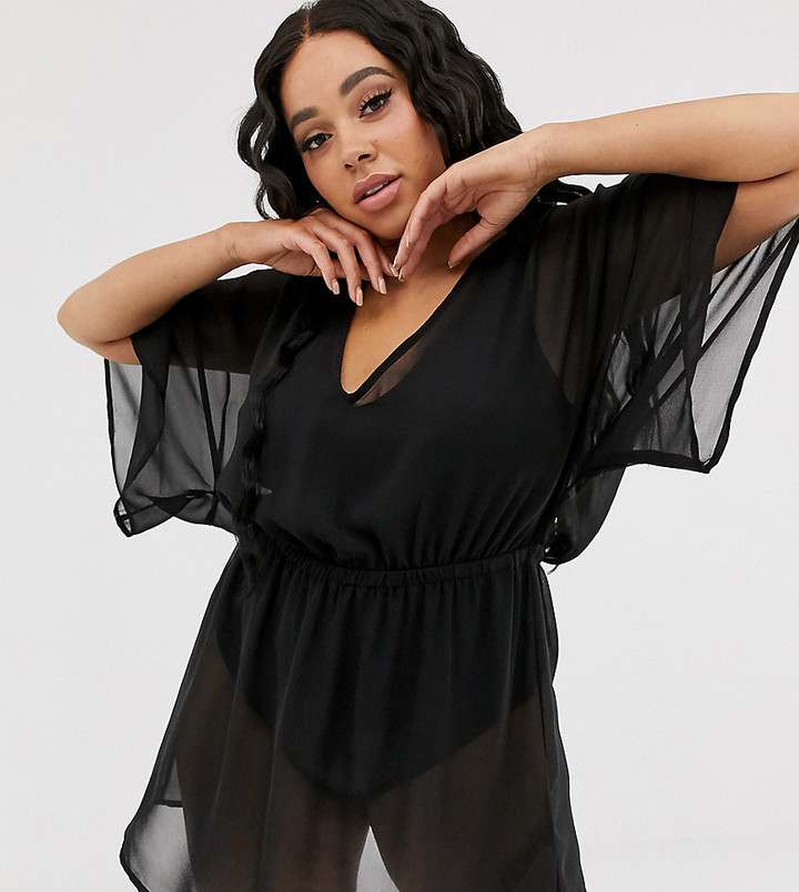 curve beach cover up