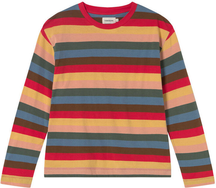Thinking Mu Yellow Long Sleeve Striped Emily T-Shirt