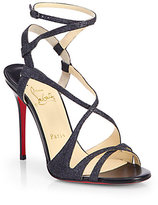 Thumbnail for your product : Christian Louboutin Audrey Glitter Strappy Sandals