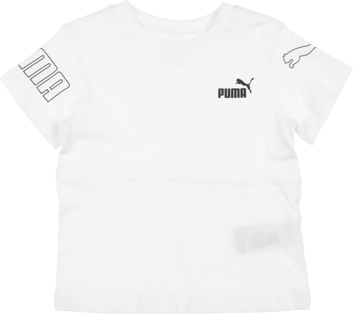 Puma Power Colorblock Tee G T-shirt White - ShopStyle