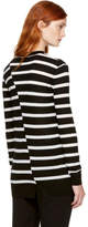 Thumbnail for your product : McQ Black and White Distort Stripe Swallow Badge Sweater