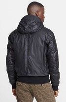 Thumbnail for your product : Stone Island Hooded Rubberized Cotton Bomber Jacket