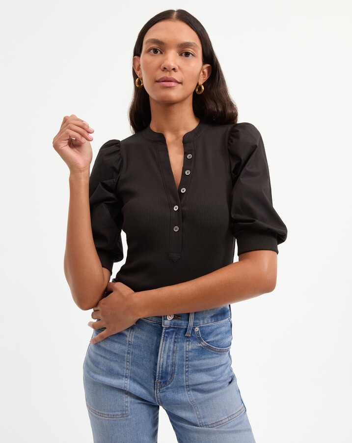 Coralee Puff-Sleeve Top